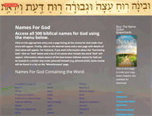 Tablet Screenshot of namesforgod.net